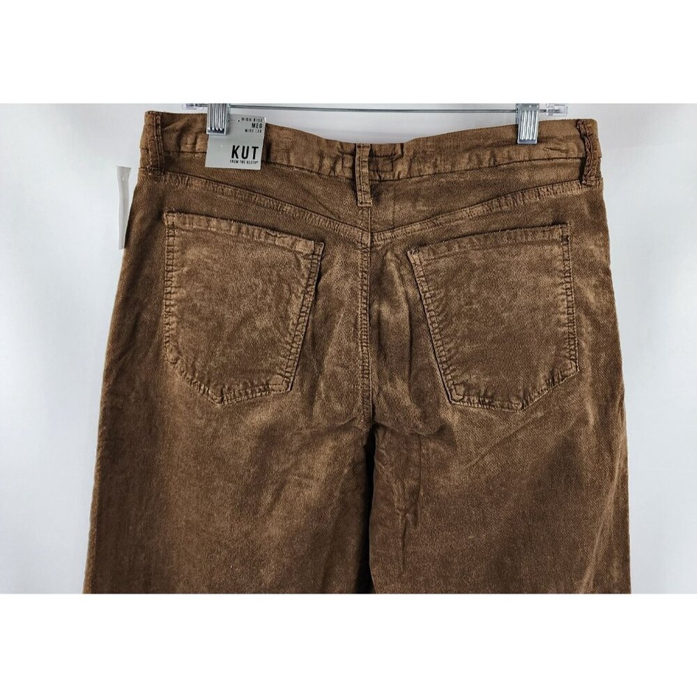 Kut From The Kloth Jeans Women 14 Brown High Rise Meg Wide Leg (36x30) NWT - Picture 9 of 14
